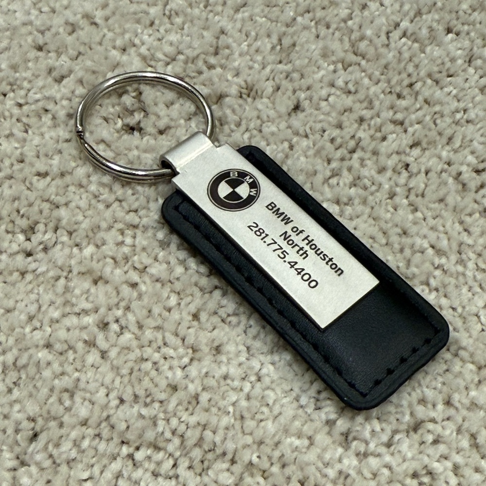 BMW Black and Silver Logo Keyring